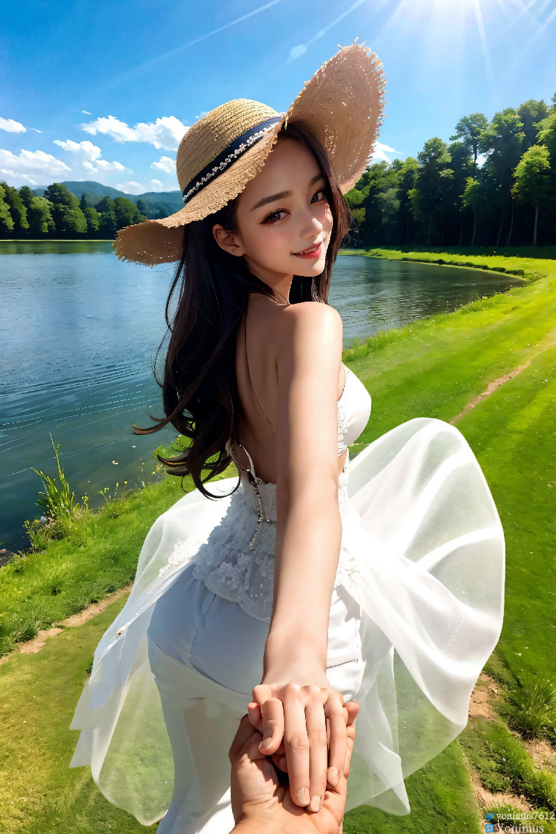 The innocent white dress