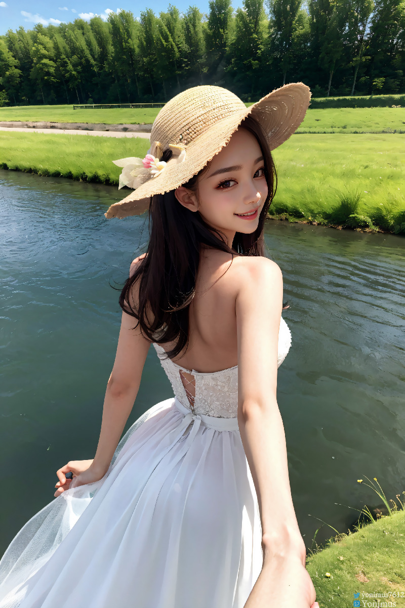 The innocent white dress