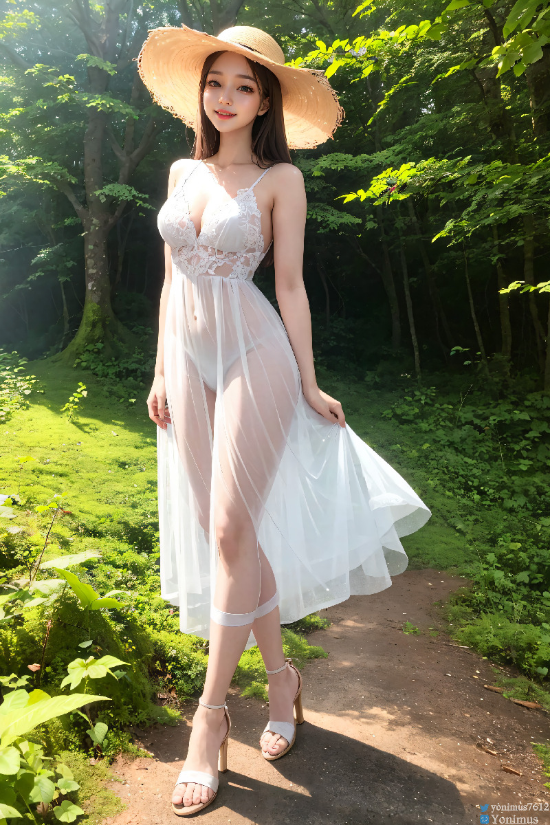 The innocent white dress
