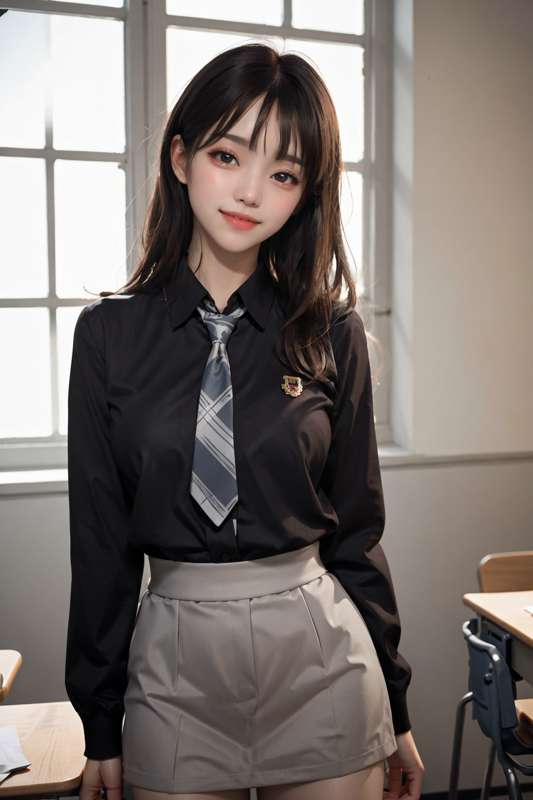new model test - school look