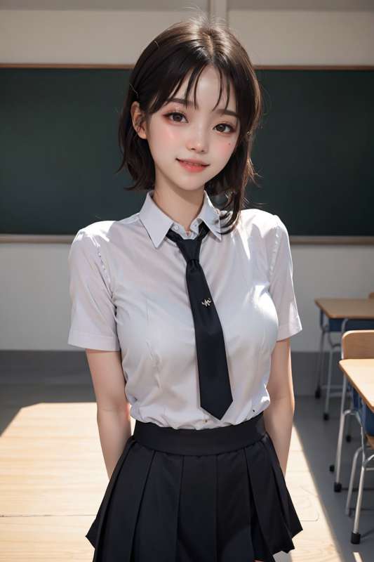 new model test - school look