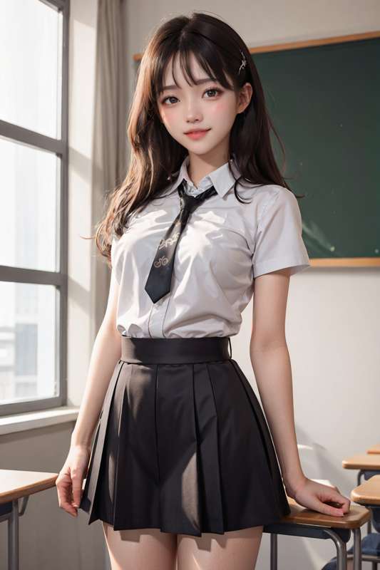 new model test - school look