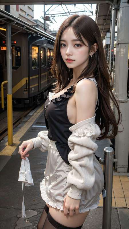 a girl in the platform
