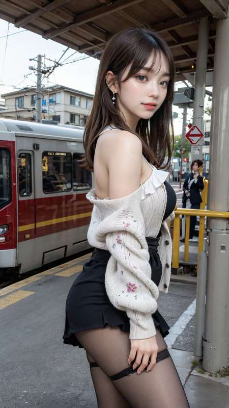 a girl in the platform