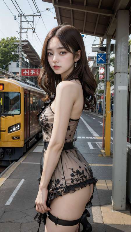 a girl in the platform