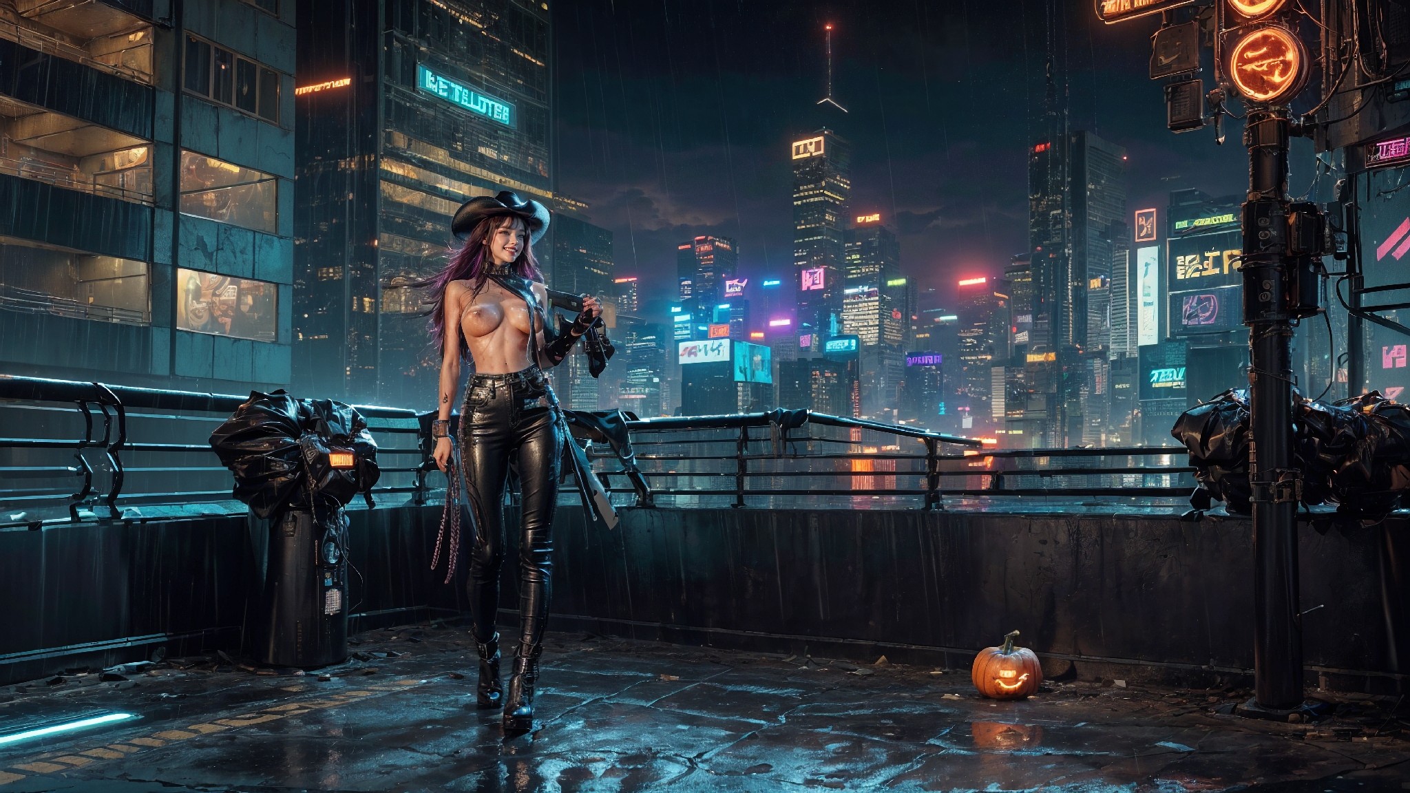 leather pants on a rainy day1