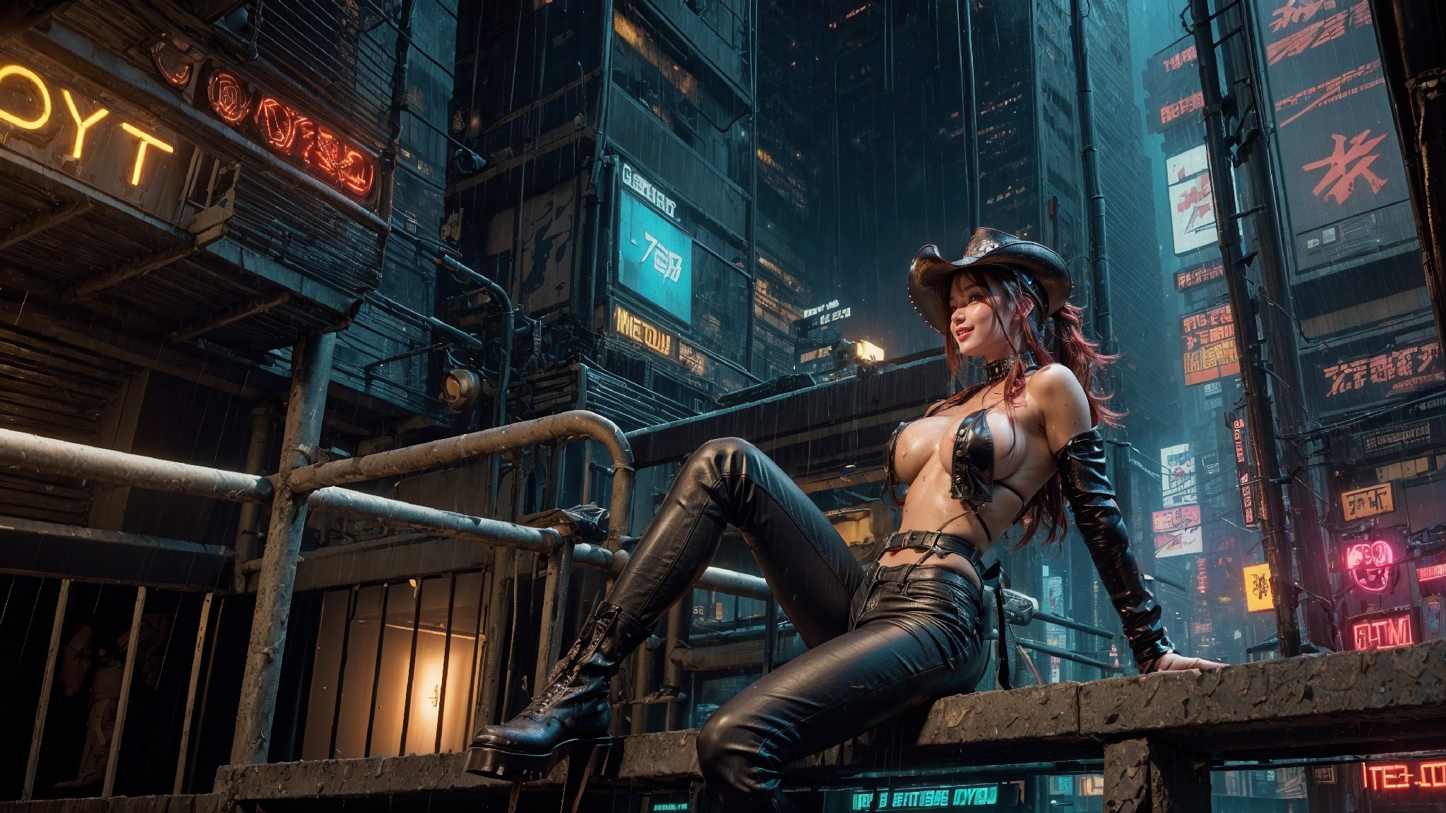 leather pants on a rainy day1