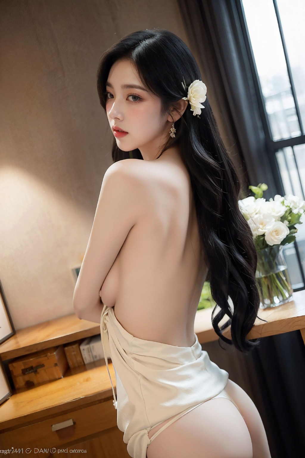 No554 White Long Dress