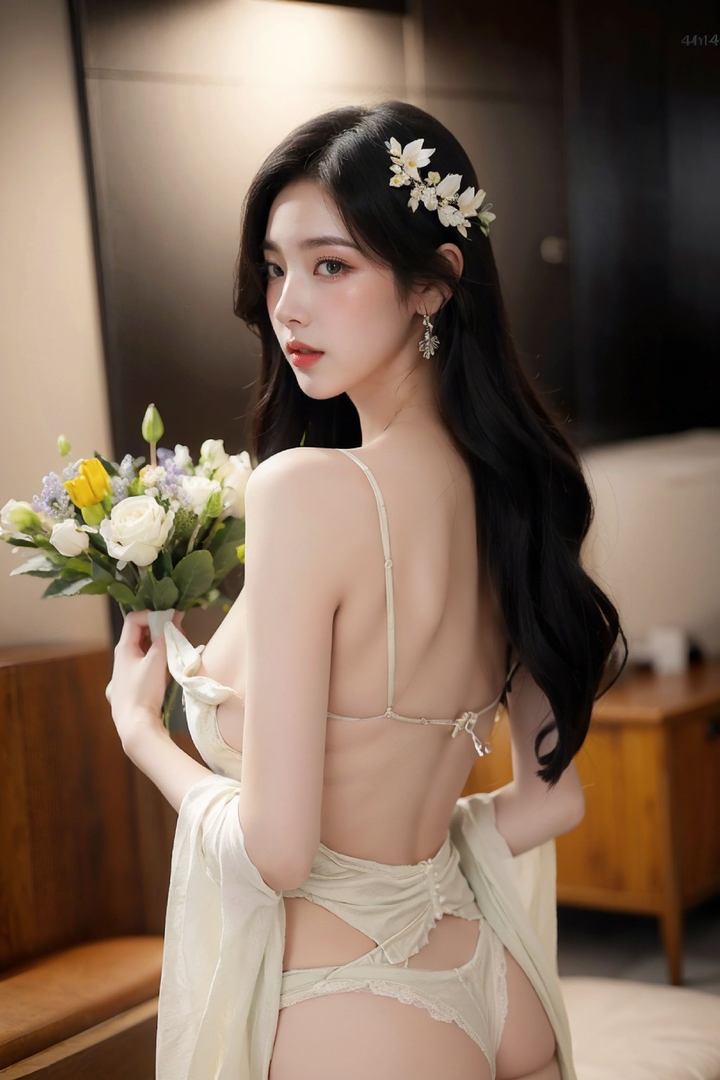 No554 White Long Dress