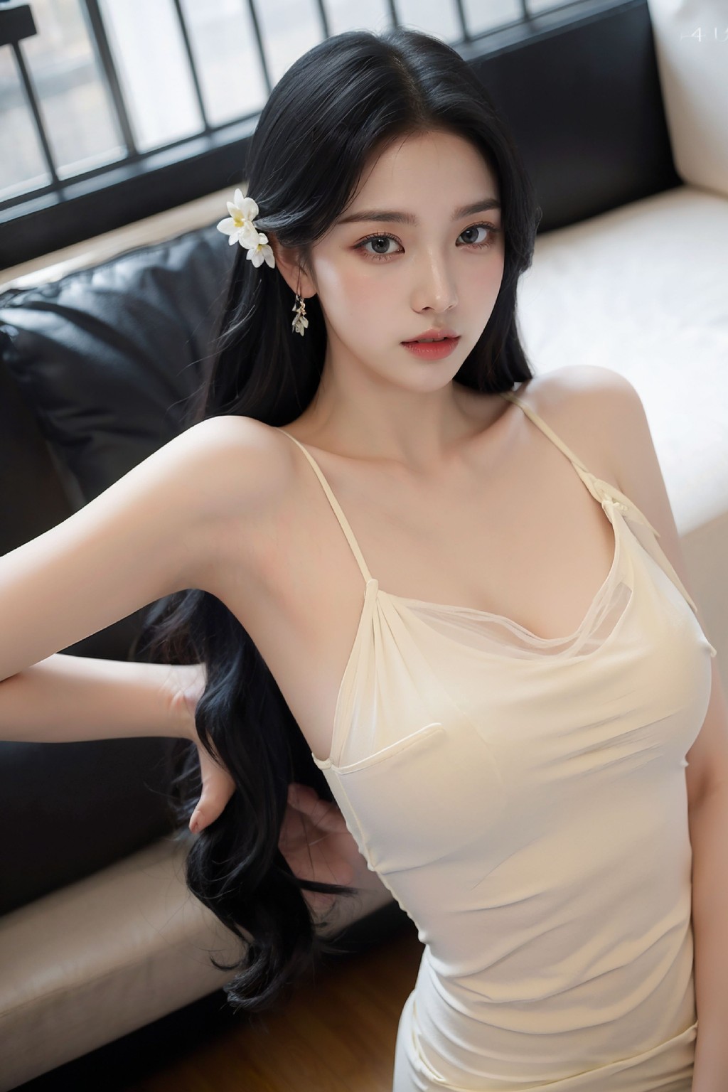 No554 White Long Dress