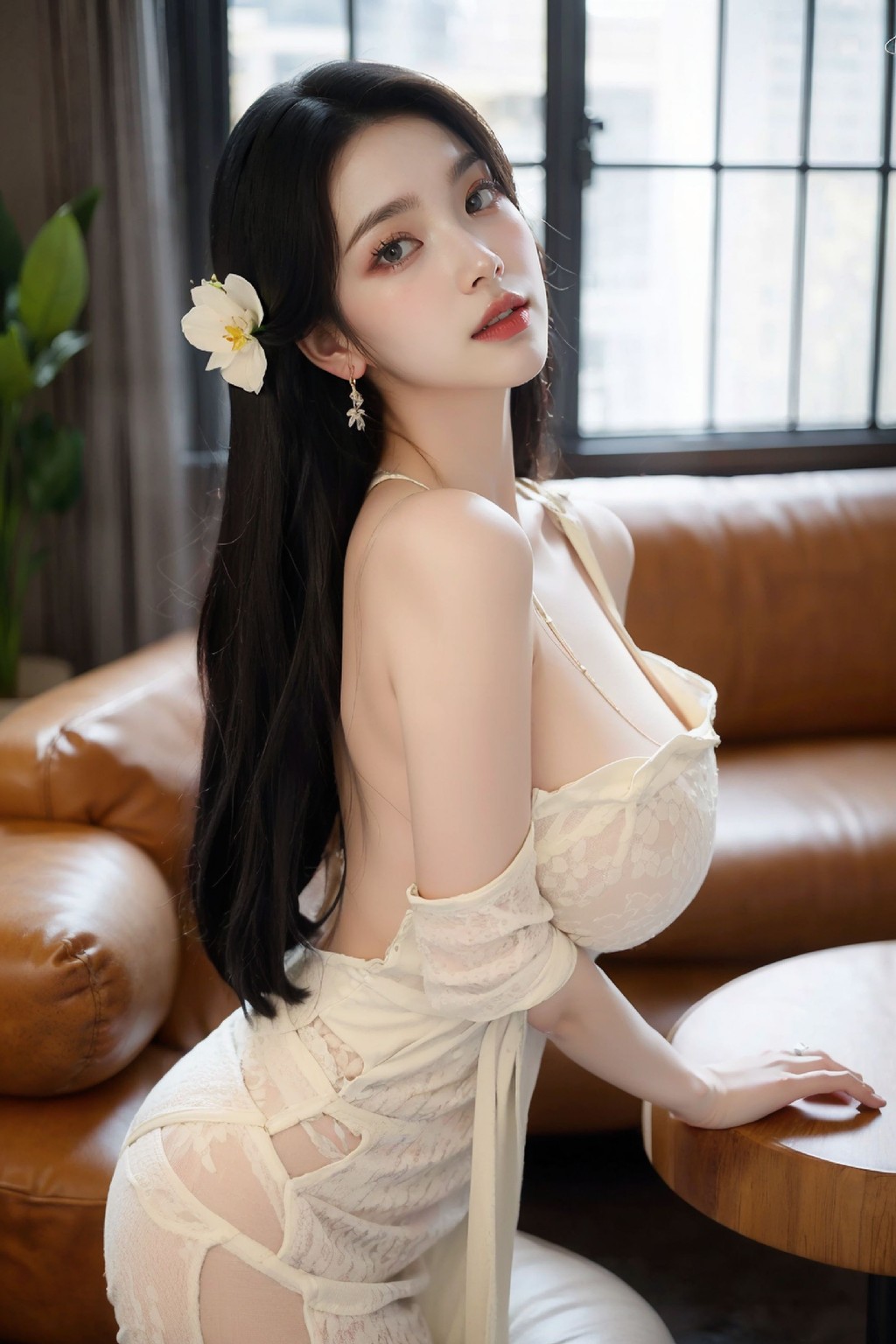 No554 White Long Dress