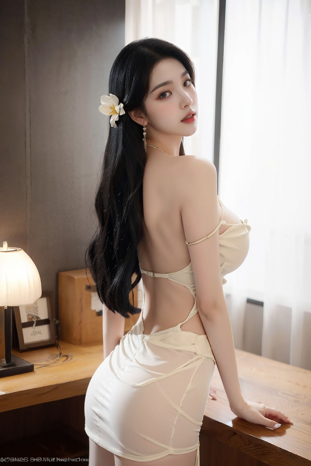 No554 White Long Dress