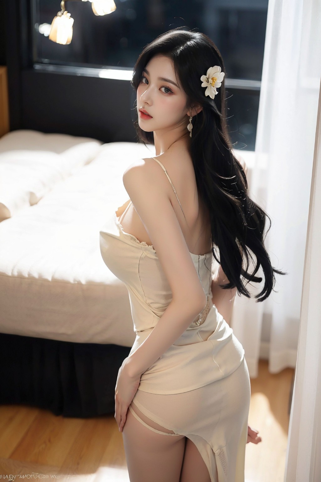 No554 White Long Dress