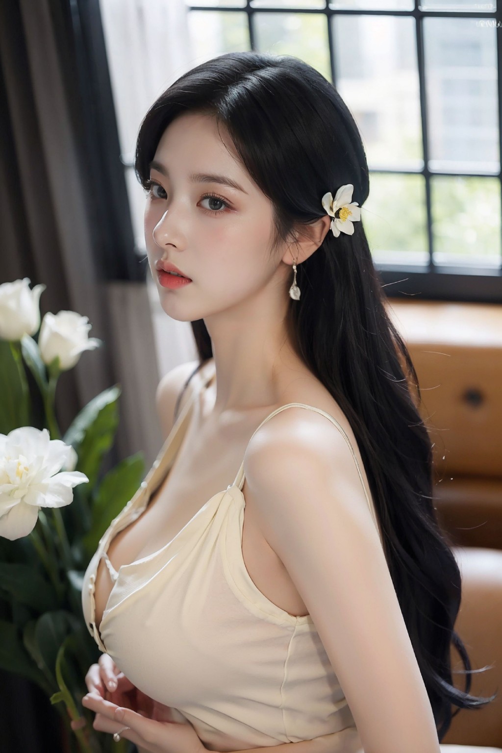 No554 White Long Dress