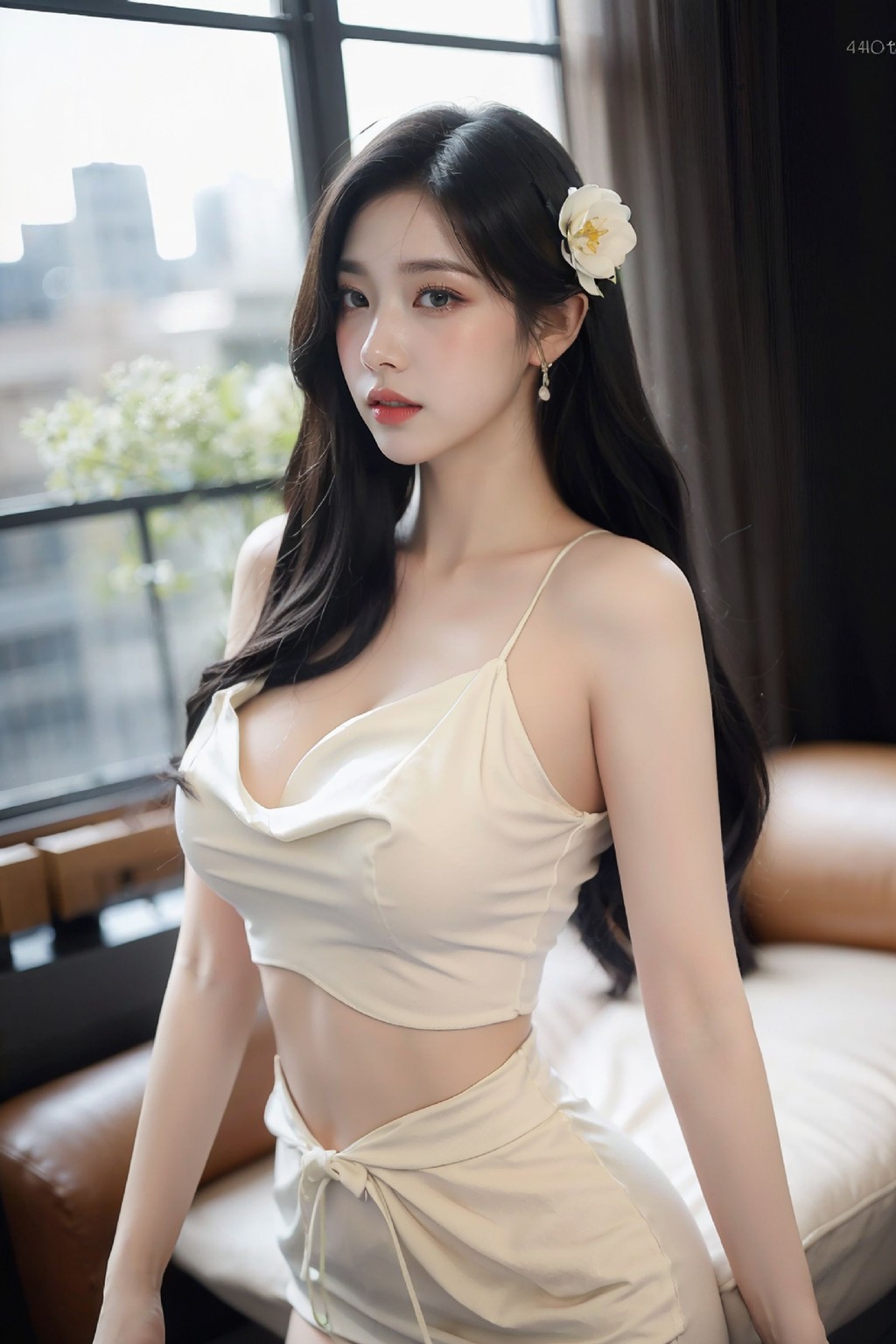 No554 White Long Dress