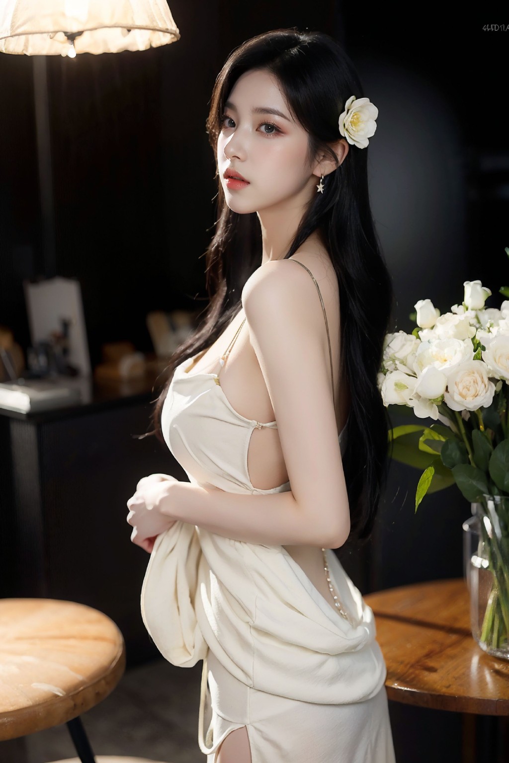 No554 White Long Dress