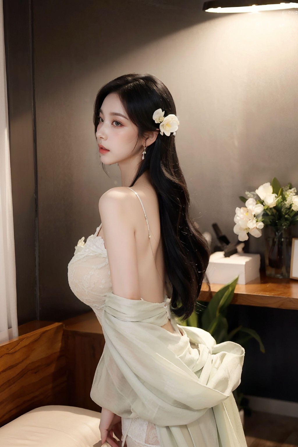 No554 White Long Dress