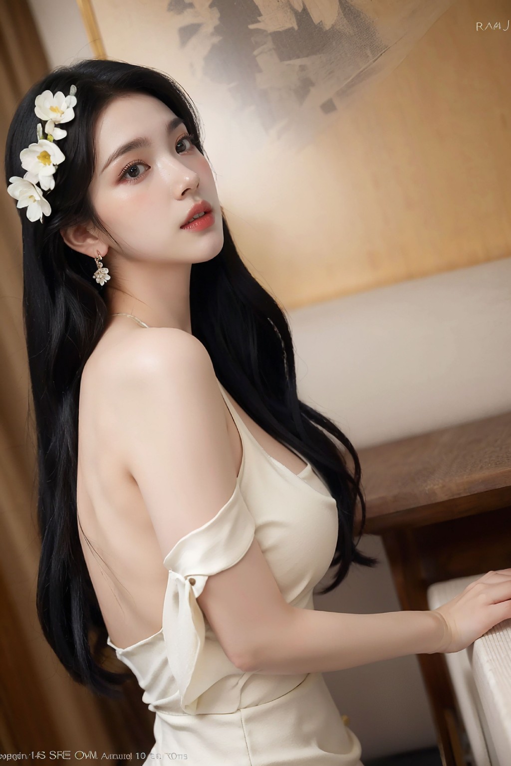 No554 White Long Dress
