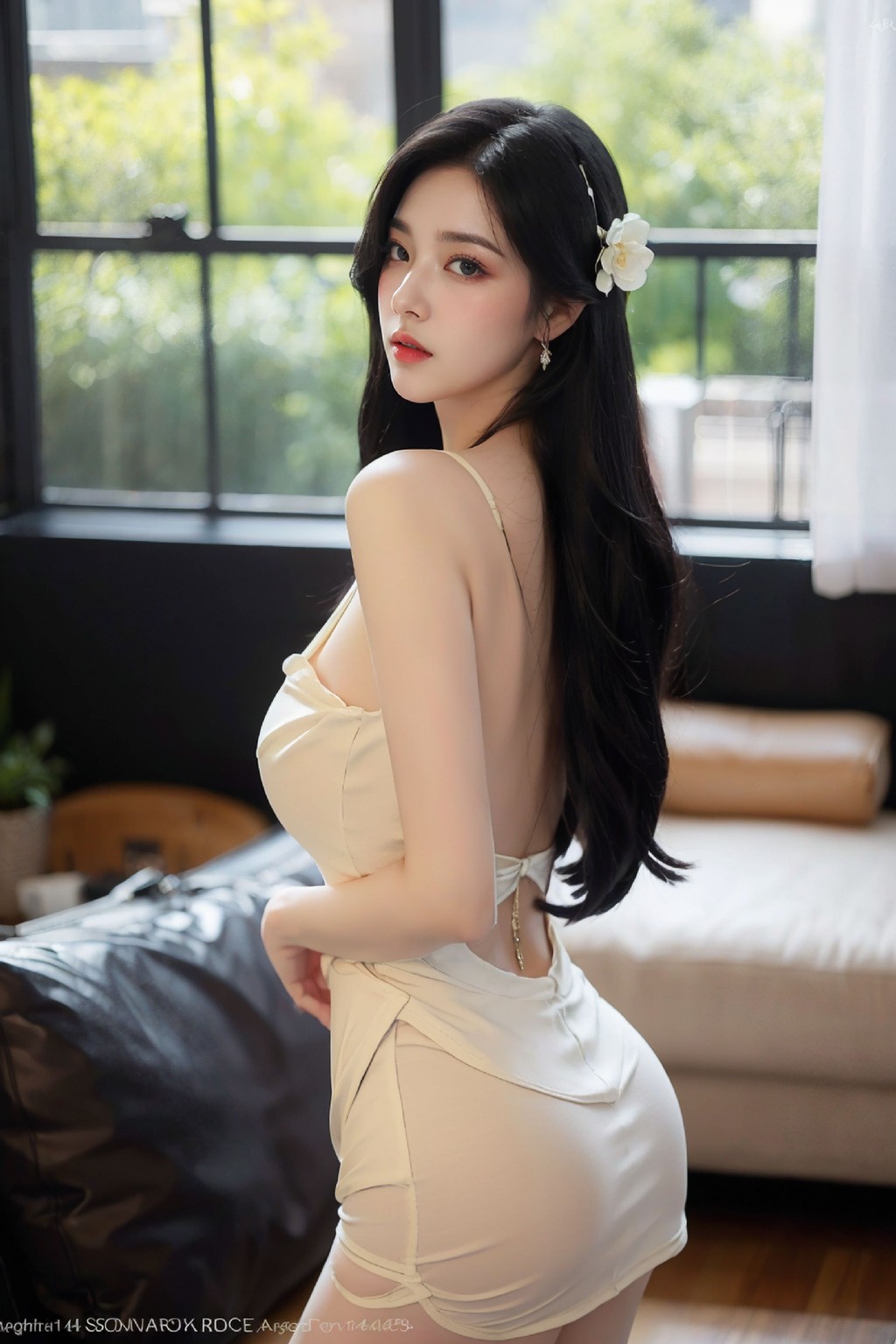 No554 White Long Dress