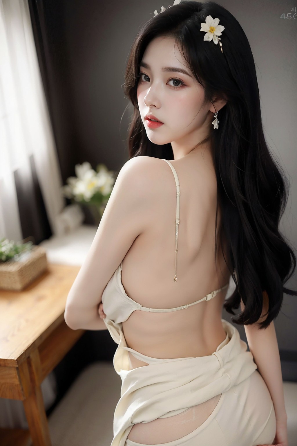 No554 White Long Dress