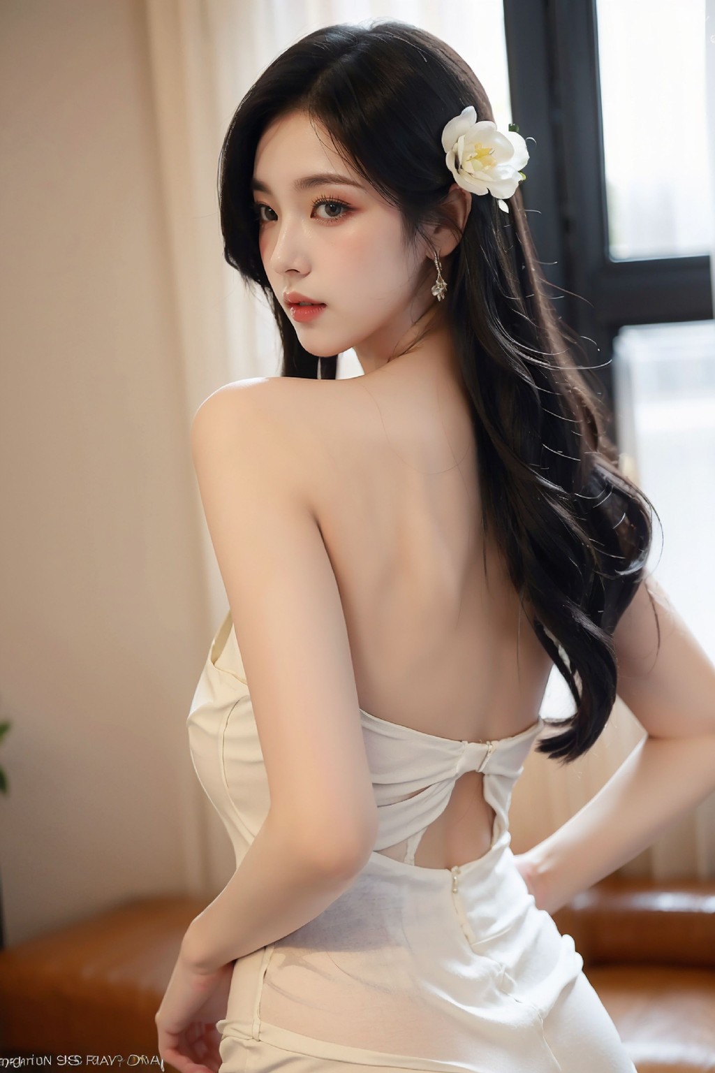 No554 White Long Dress