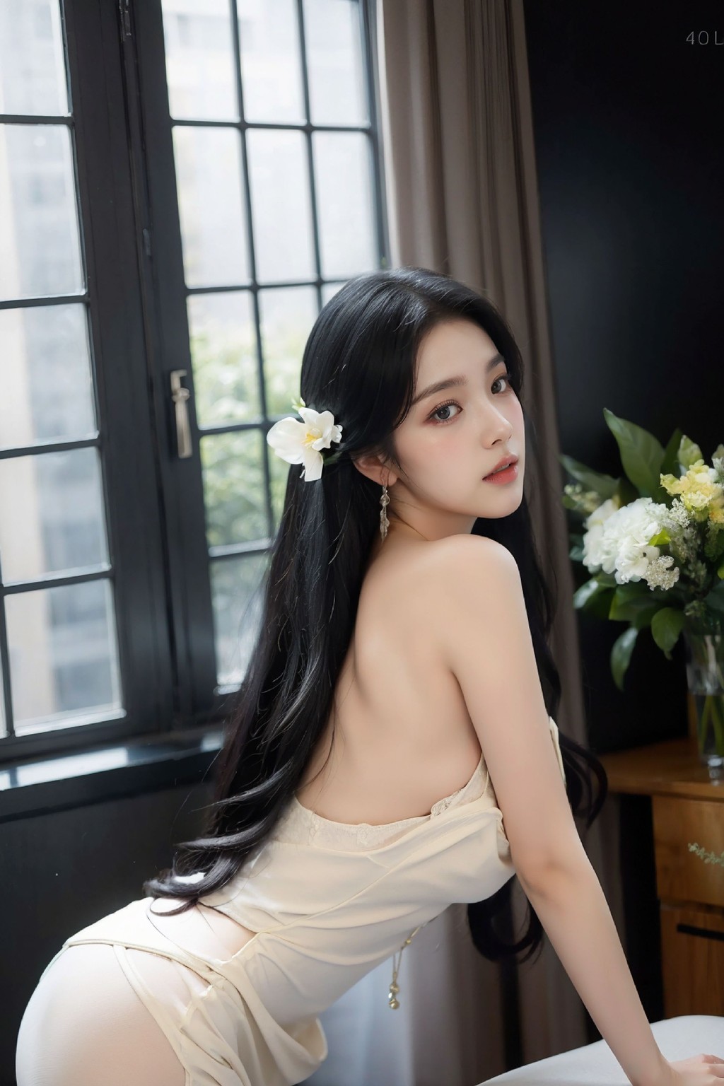 No554 White Long Dress