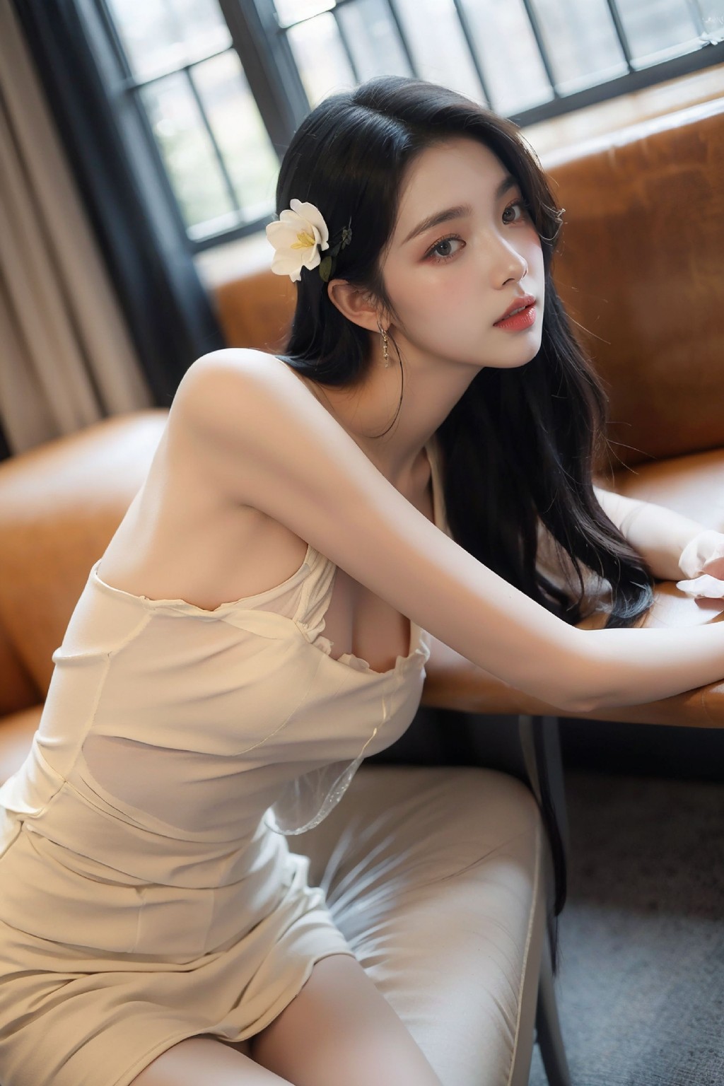 No554 White Long Dress