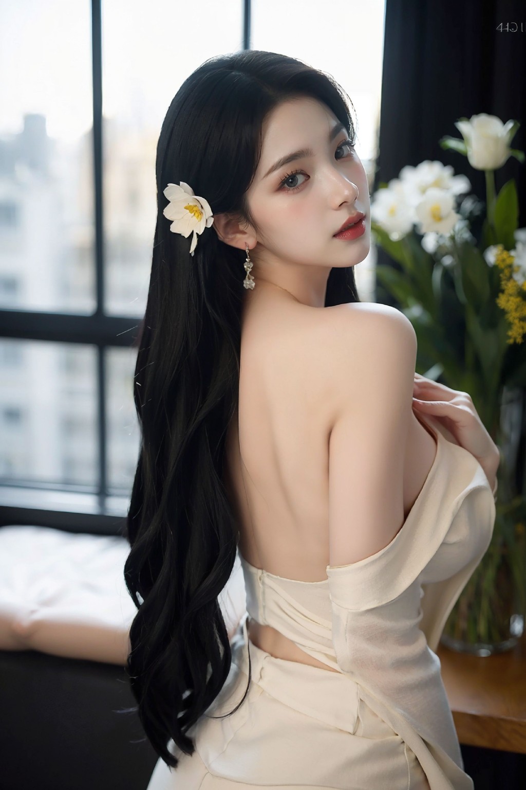 No554 White Long Dress