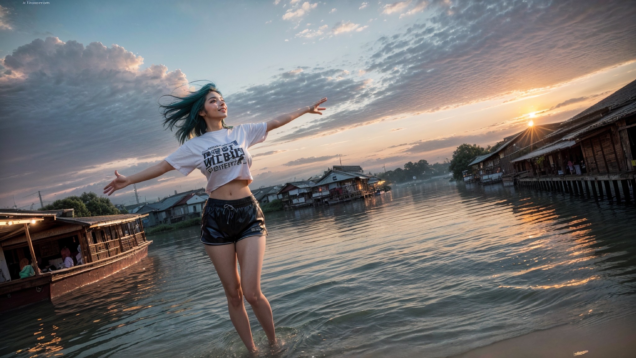 woman on the water