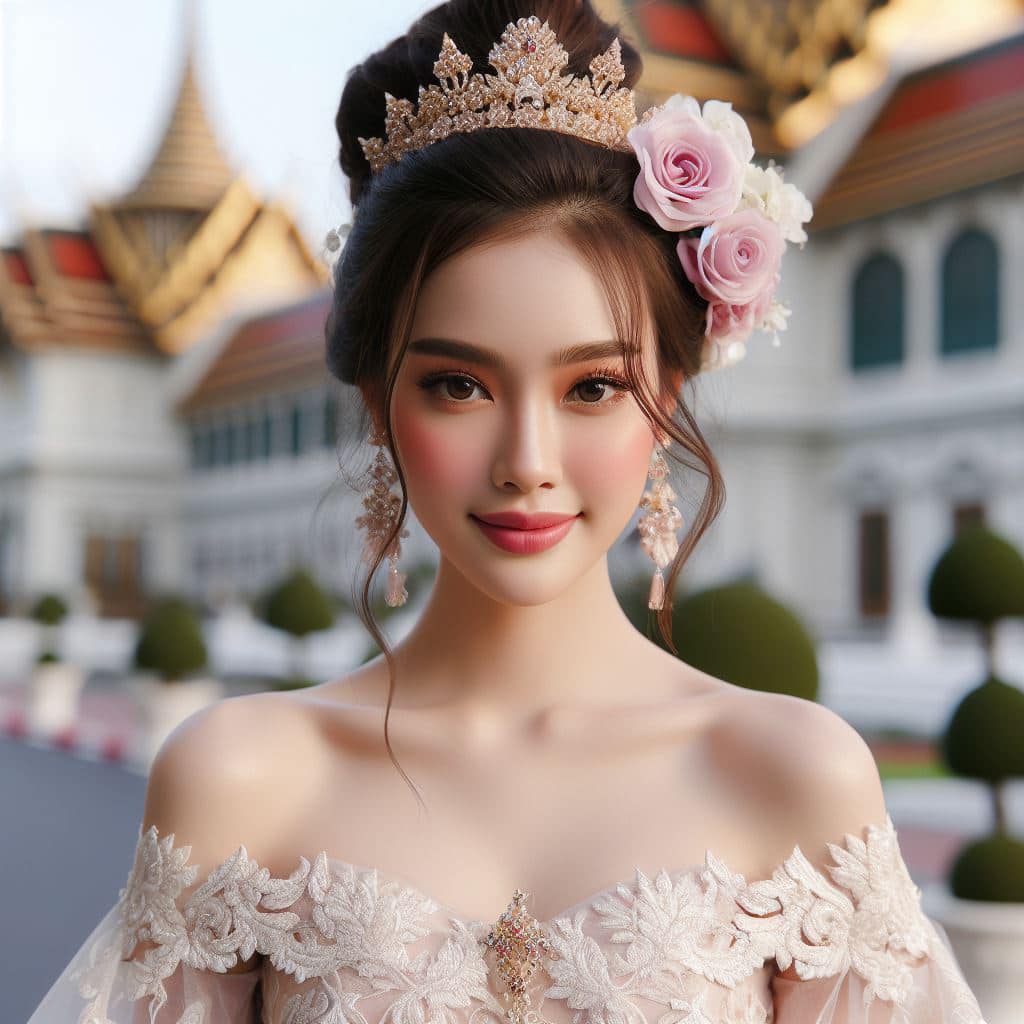 泰國皇室～穿戴傳統服飾的少女