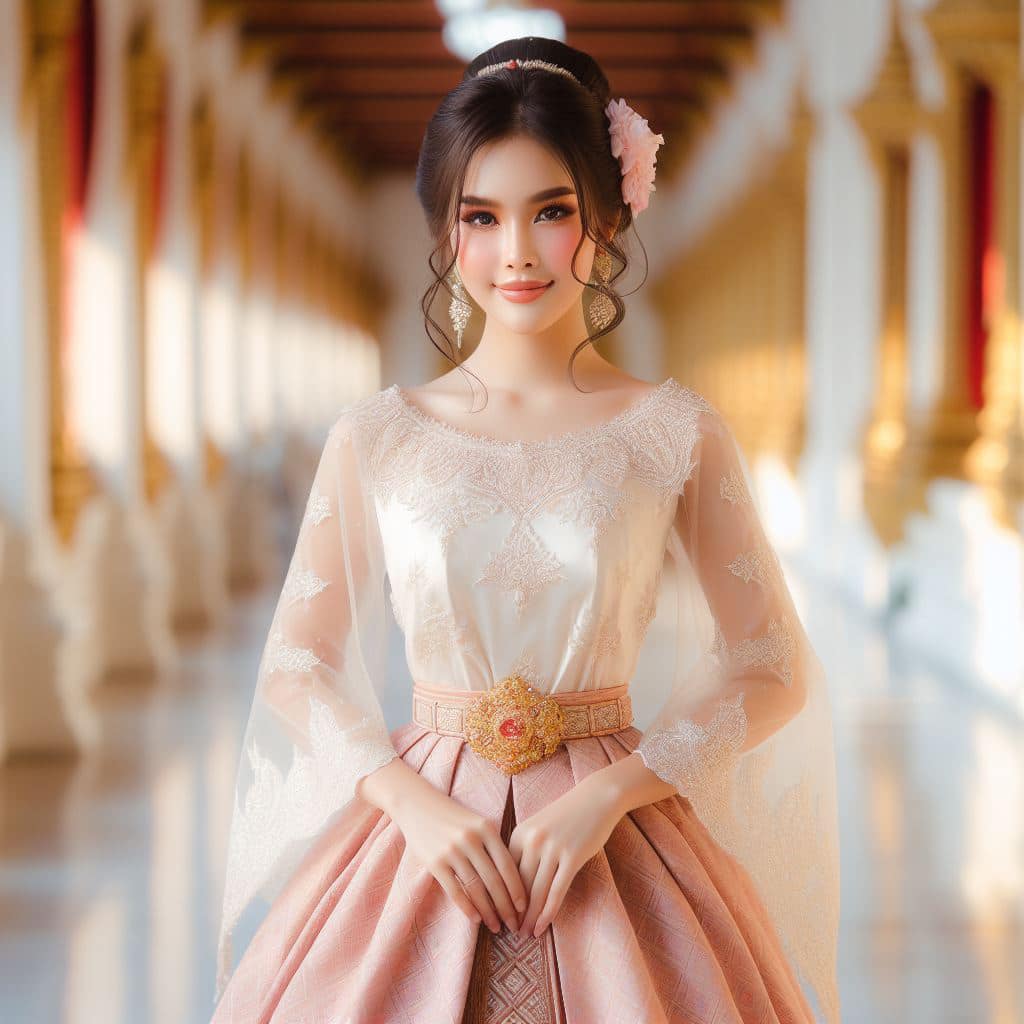 泰國皇室～穿戴傳統服飾的少女