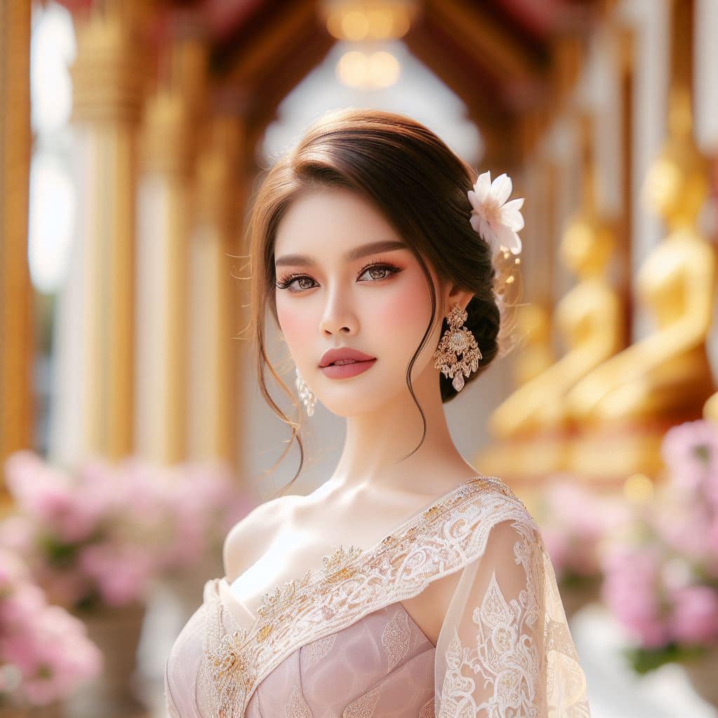 泰國皇室～穿戴傳統服飾的少女