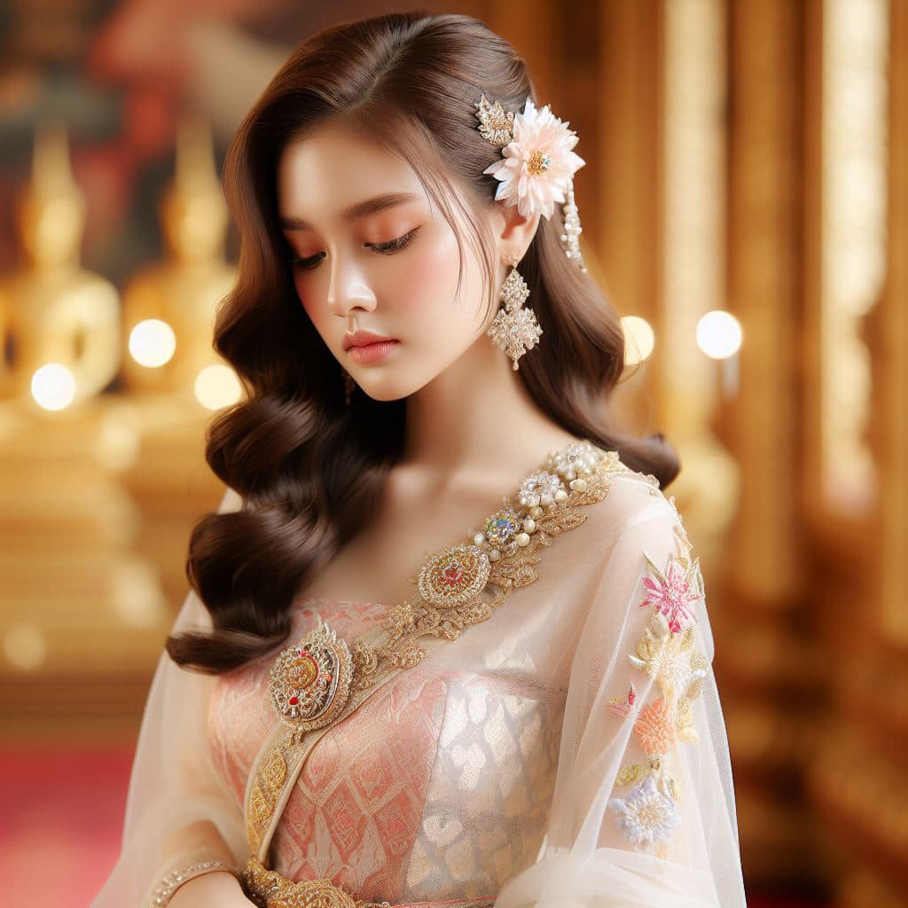 泰國皇室～穿戴傳統服飾的少女
