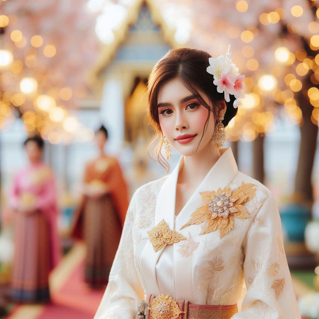 泰國皇室～穿戴傳統服飾的少女