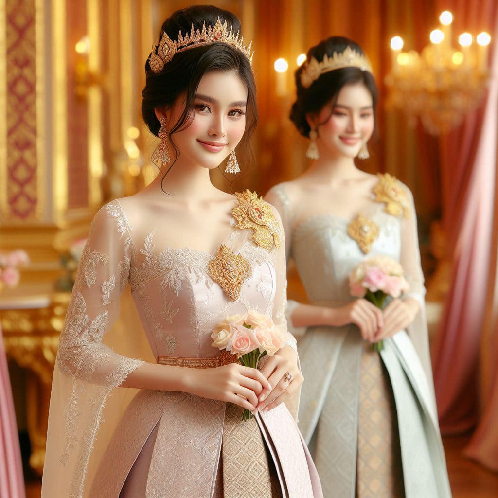 泰國皇室～穿戴傳統服飾的少女