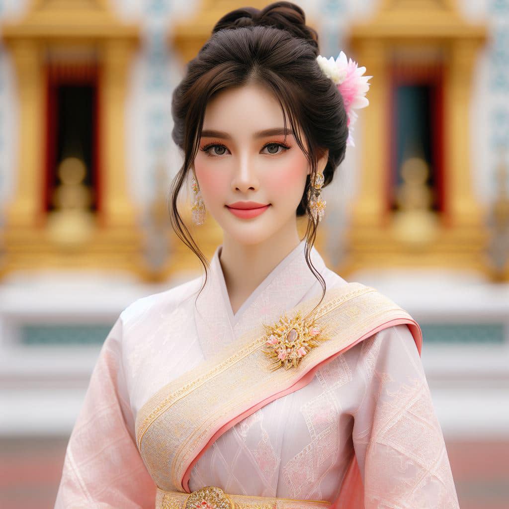 泰國皇室～穿戴傳統服飾的少女