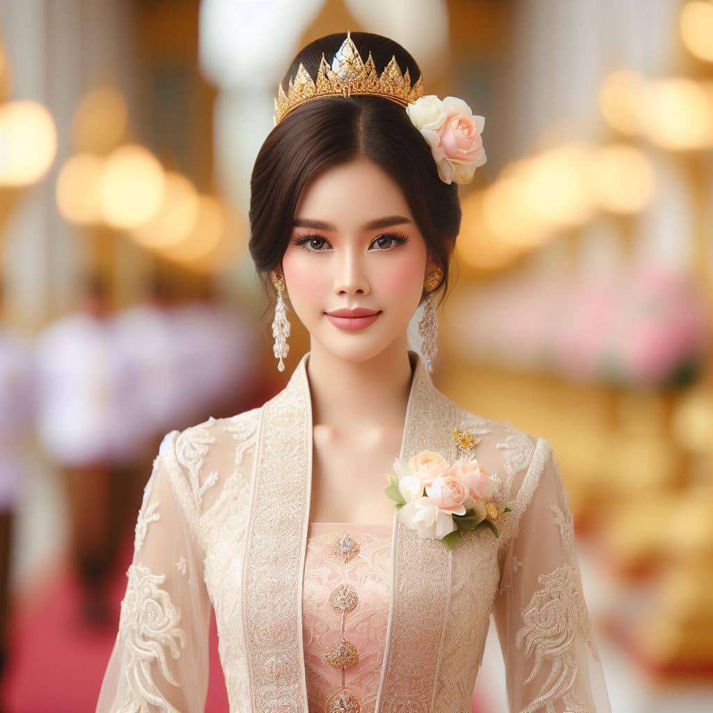 泰國皇室～穿戴傳統服飾的少女