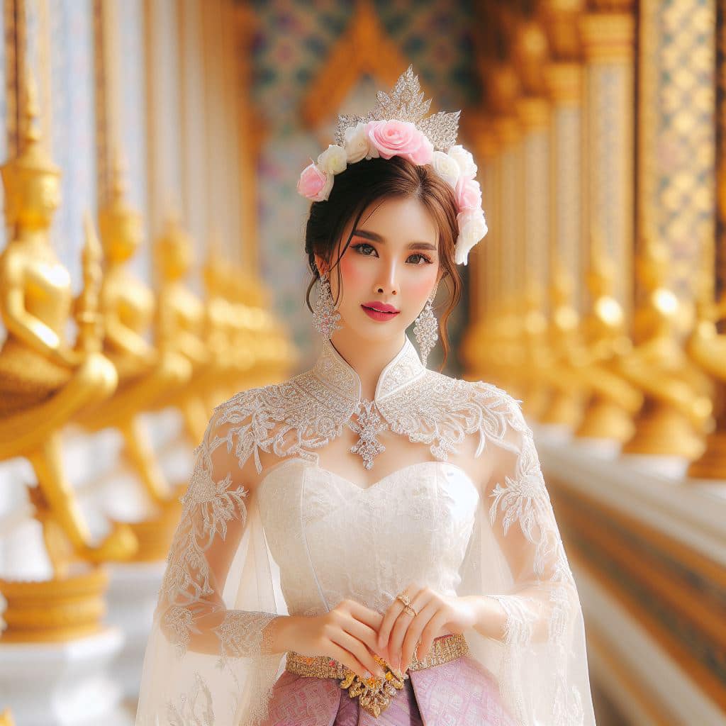 泰國皇室～穿戴傳統服飾的少女