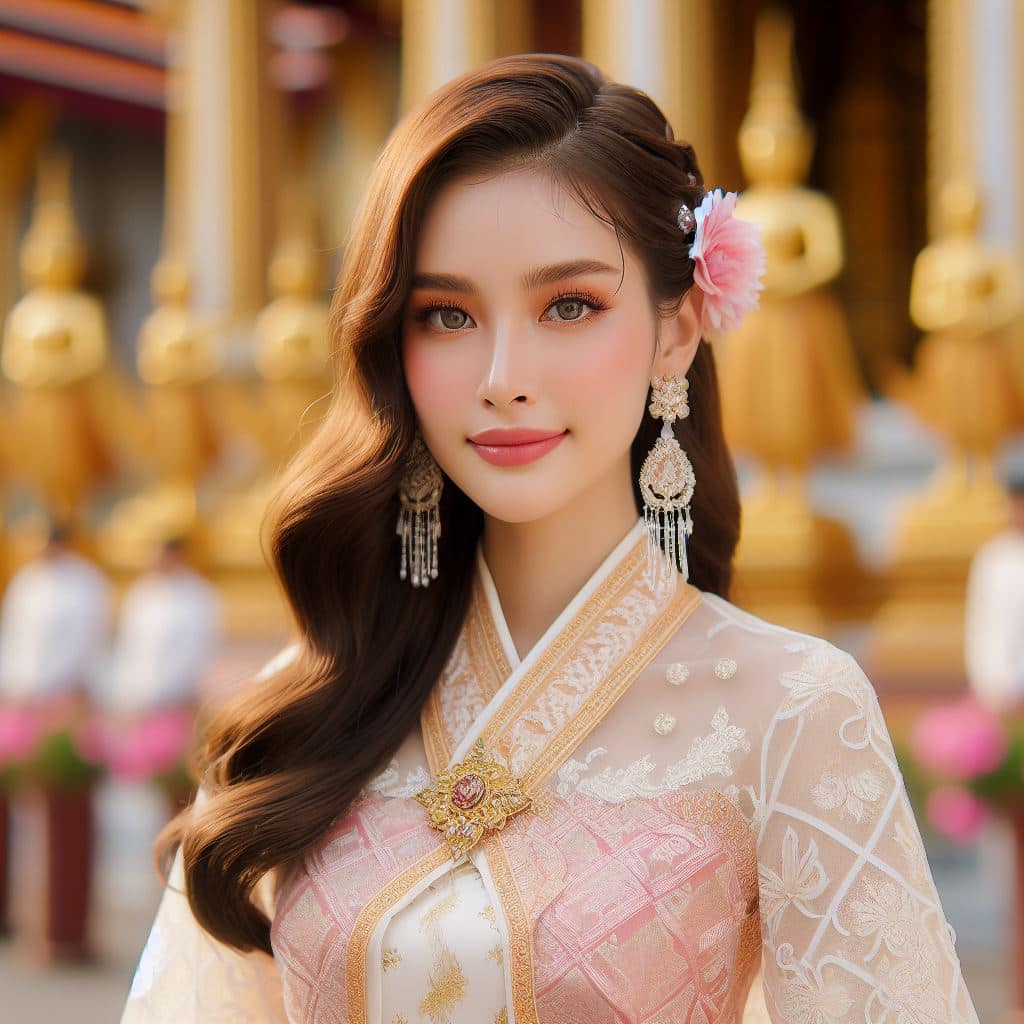 泰國皇室～穿戴傳統服飾的少女