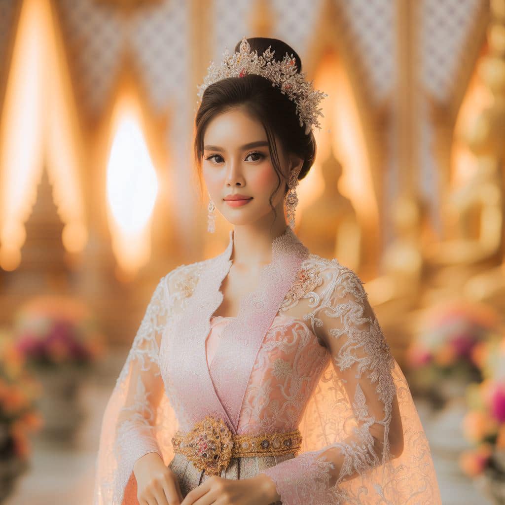 泰國皇室～穿戴傳統服飾的少女
