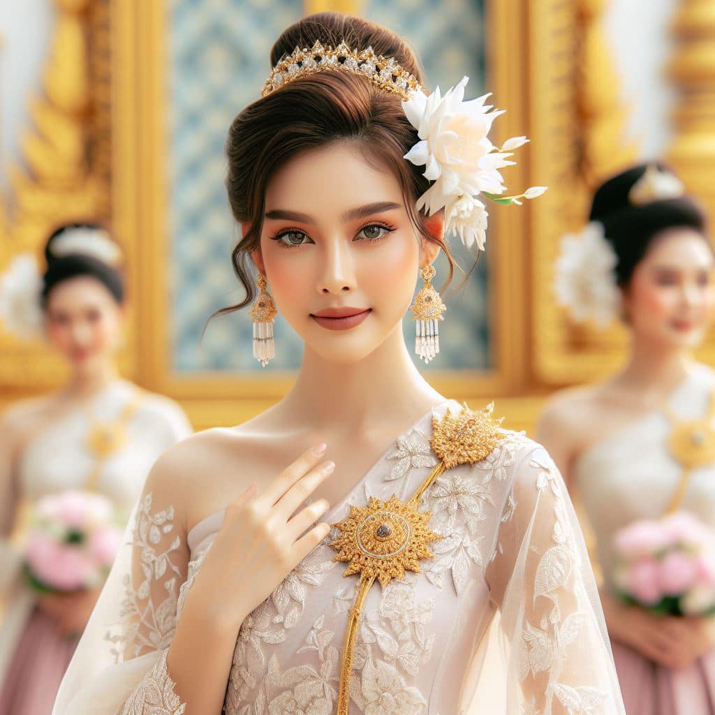 泰國皇室～穿戴傳統服飾的少女