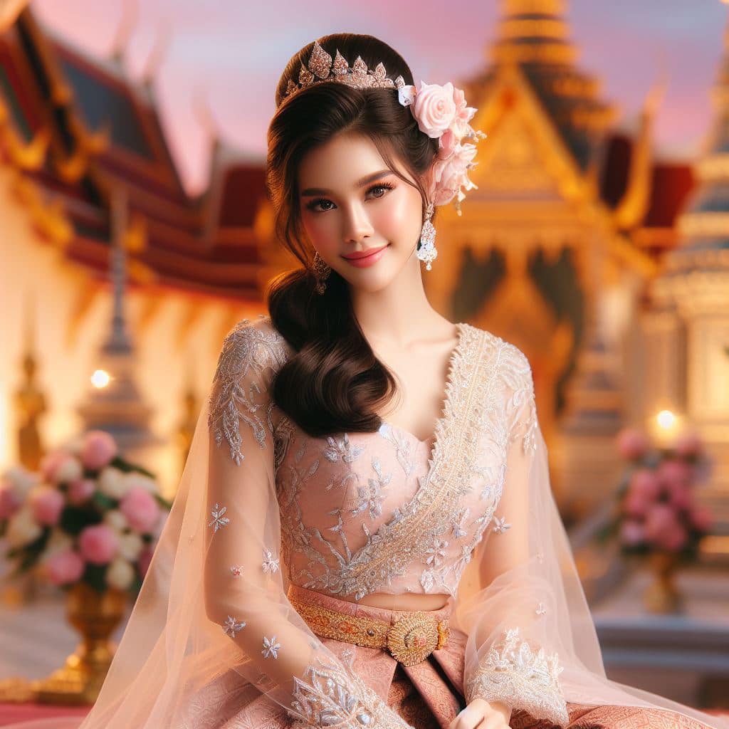 泰國皇室～穿戴傳統服飾的少女