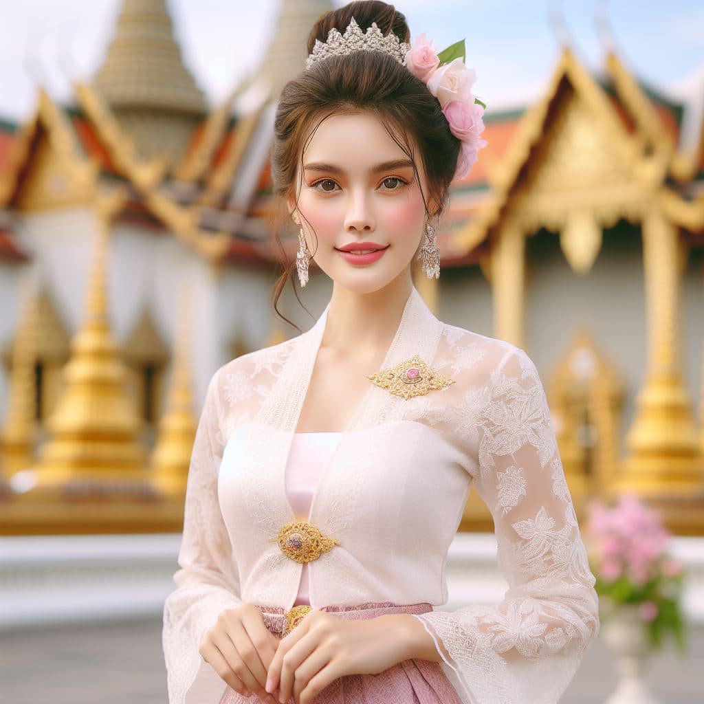 泰國皇室～穿戴傳統服飾的少女