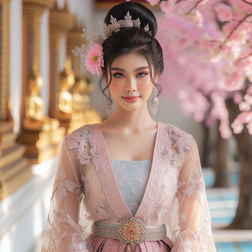 泰國皇室～穿戴傳統服飾的少女