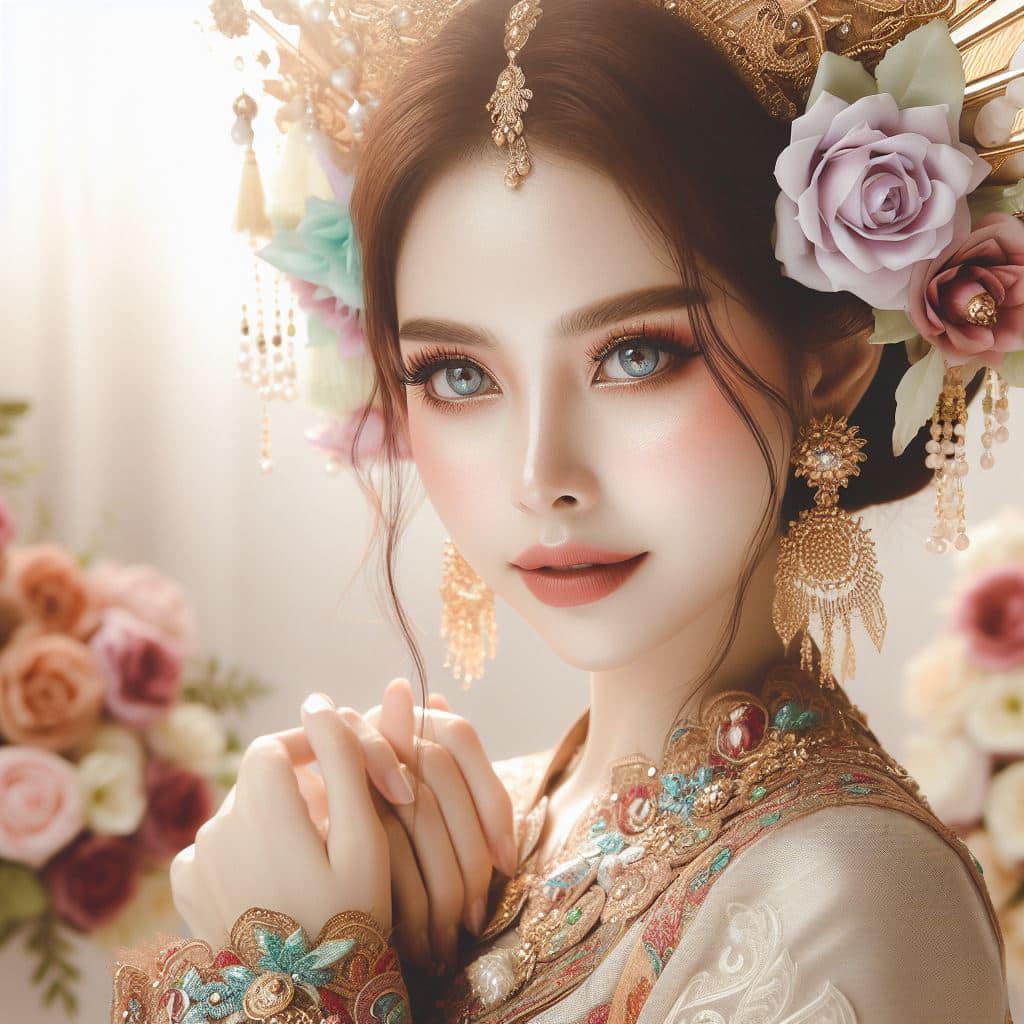 The beauty of Myanmar Buddhism Myanmar beauties wearing traditional