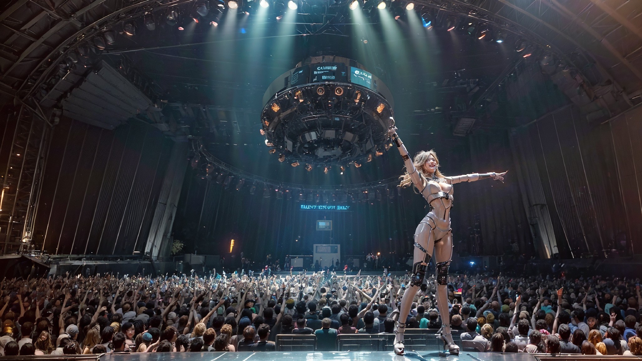 Android robot at concert hall2