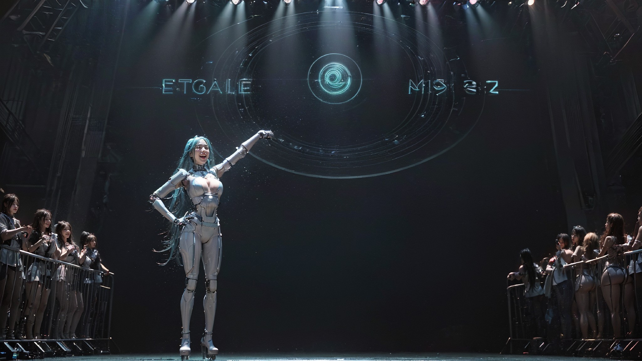 Android robot at concert hall2