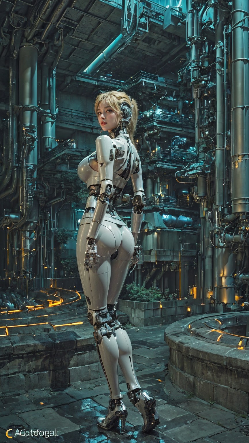 Android robot at hydroelectric power plant1
