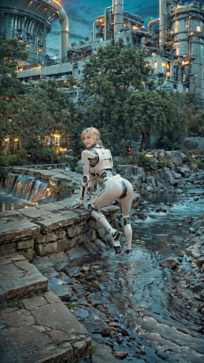 Android robot at hydroelectric power plant1