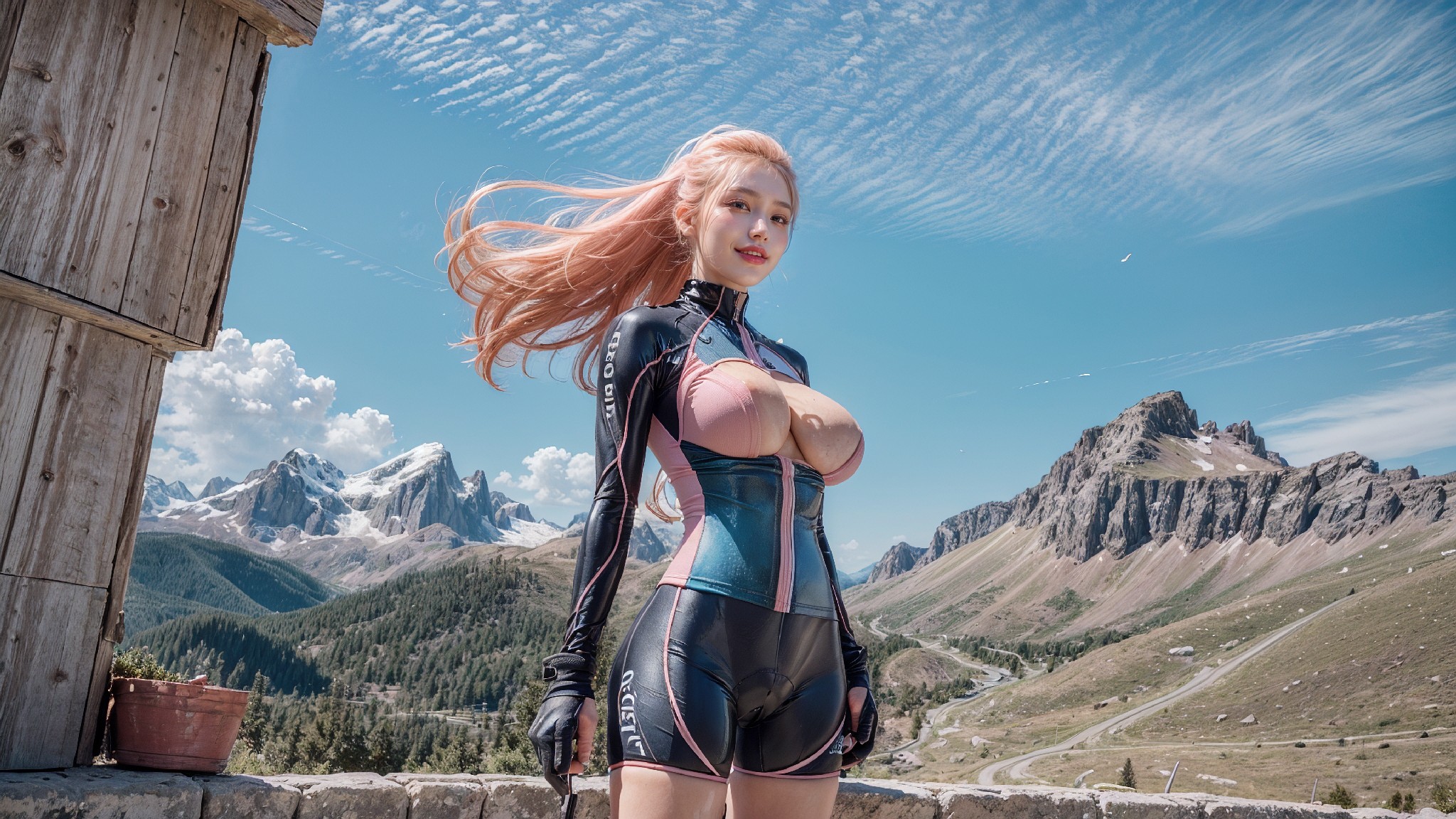 Cycle riding in the mountains1